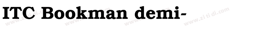 ITC Bookman demi字体转换